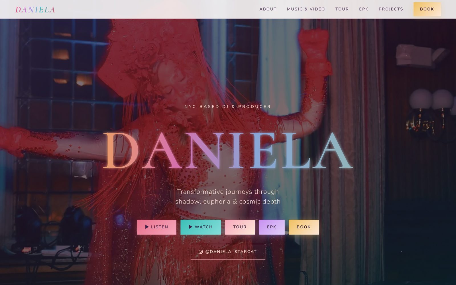 Daniela Music website home page (opens in a new tab)
