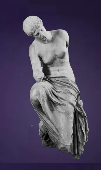 A seated marble Muse